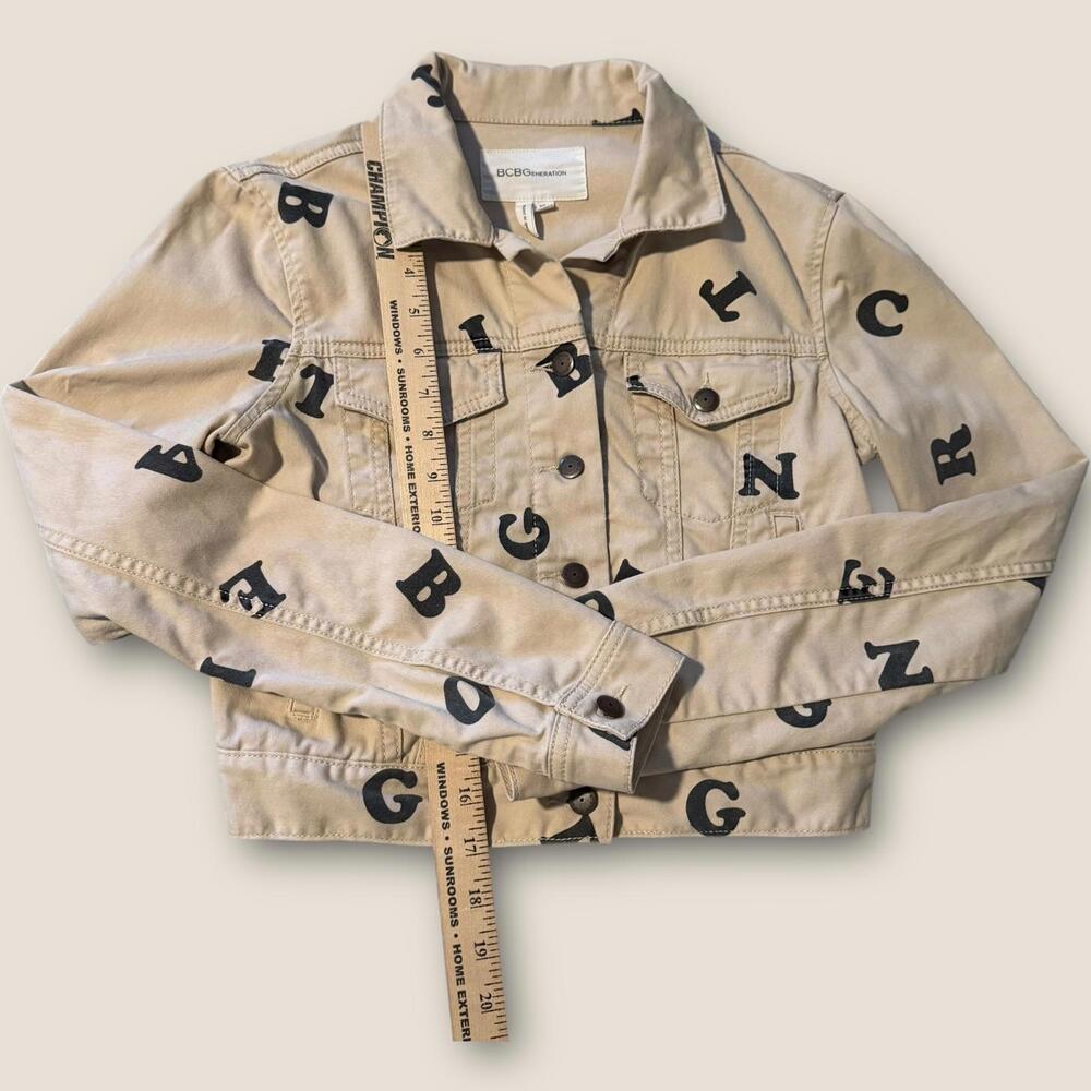 Bcbgeneration Beige Cropp Jacket Town Women's Xs … - image 5